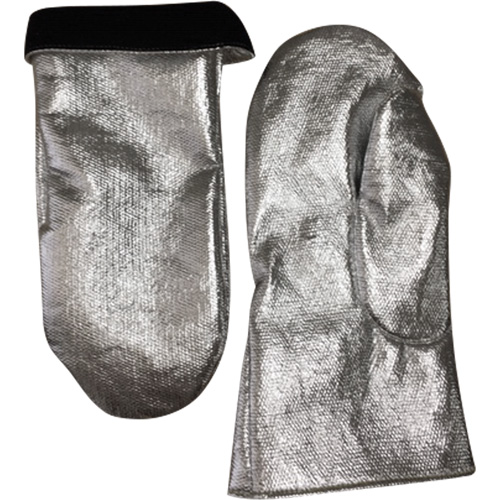 Mitaine de soudage r&eacute;sistant &agrave; la chaleur, Carbone aluminis&eacute;/Cuir, Taille unique, Prot&egrave;ge jusqu'&agrave; 800° F (426.66° C) NRZ Safety Inc.