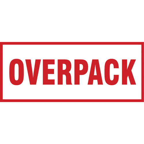 &eacute;tiquette de manutention Overpack, 6" lo x 2-1/2" la, Rouge/blanc NRZ Safety Inc.