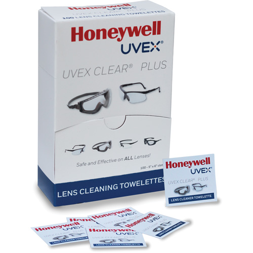 Serviettes Uvex Clear Plus, 5,25" x 8", Paquet de 100 NRZ Safety Inc.