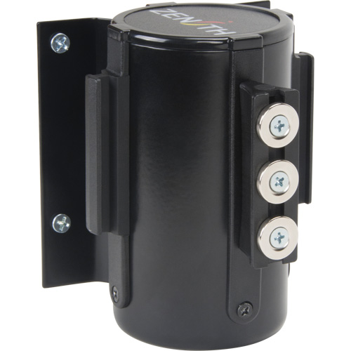 Wall Mount Barrier with Magnetic Tape, Steel, Screw Mount, 12', Yellow Tape NRZ Safety Inc.