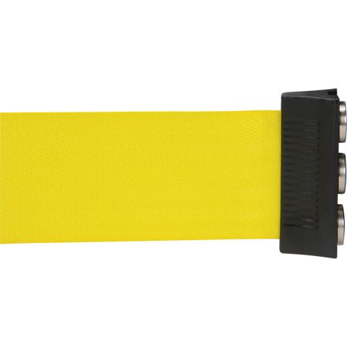 Wall Mount Barrier with Magnetic Tape, Steel, Screw Mount, 12', Yellow Tape NRZ Safety Inc.