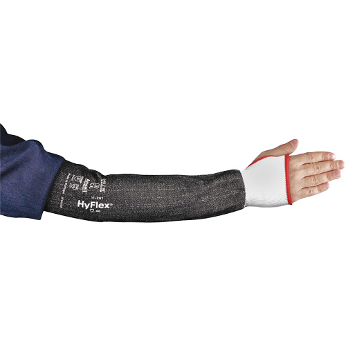 HYFLEX&reg; 11-281 Narrow Thumb Protective Arm Sleeve, Intercept, 12", ASTM ANSI Level A4, Grey NRZ Safety Inc.