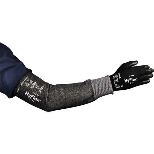 HyFlex&reg; 11-280 Series Narrow Cut Resistant Sleeve, Intercept, 12", ASTM ANSI Level A4, Grey NRZ Safety Inc.