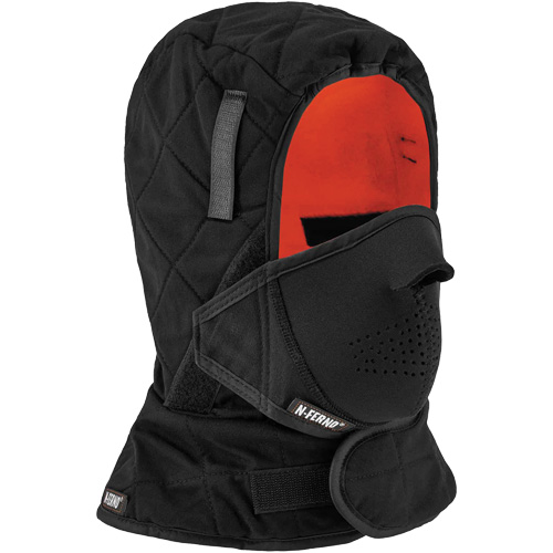 N-Ferno&reg; 3-Layer Winter Hard Hat Liner with Mouthpiece, Fleece Lining, One Size, Black NRZ Safety Inc.
