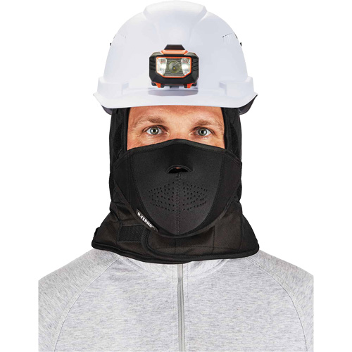 N-Ferno&reg; 3-Layer Winter Hard Hat Liner with Mouthpiece, Fleece Lining, One Size, Black NRZ Safety Inc.