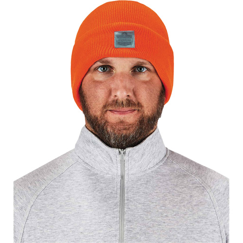 N-Ferno&reg; Rib Knit Beanie Hat, One Size, Orange NRZ Safety Inc.