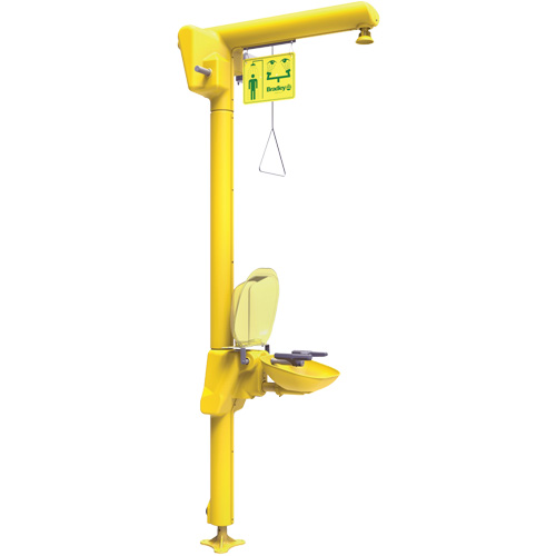 Halo Heat Trace Shower & Eye/Face Wash Unit, Pedestal NRZ Safety Inc.