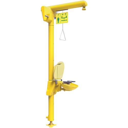 Halo Heat Trace Shower & Eye/Face Wash Unit, Pedestal NRZ Safety Inc.