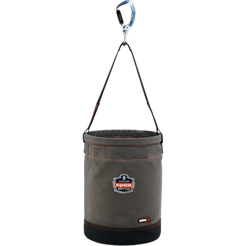 Arsenal&reg; 5940 Swiveling Carabiner Hoist Bucket, Canvas, 12.5" Dia. x 17" H, 150 lbs. Load Rating NRZ Safety Inc.