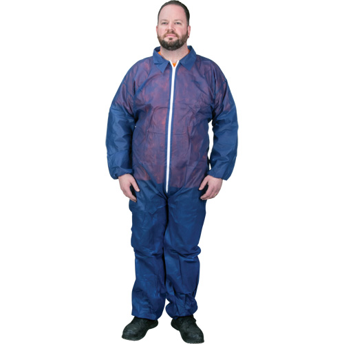 Coveralls, Large, Blue, Polypropylene NRZ Safety Inc.