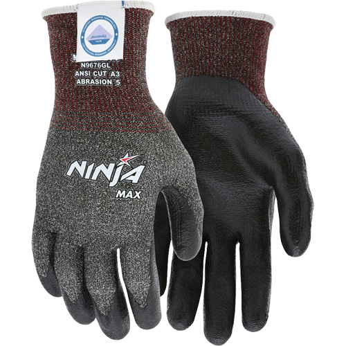 Gants r&eacute;sistant aux coupures Max Ninja, Taille Grand, Calibre 10, Rev&ecirc;tement Bipolym&egrave;re, Enveloppe en Dyneema, ASTM ANSI niveau A3 NRZ Safety Inc.