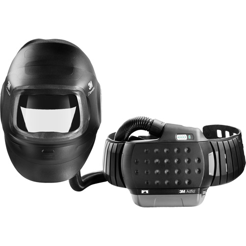 Syst&egrave;me de protection respiratoire &agrave; &eacute;puration d'air propuls&eacute; pour haute altitude Adflo, Masque de soudage, Pile Lithium-ion NRZ Safety Inc.