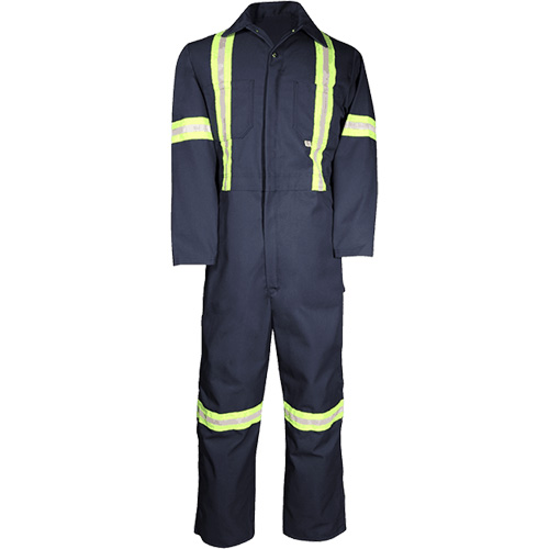 Deluxe Work Coveralls, 50, Navy Blue NRZ Safety Inc.