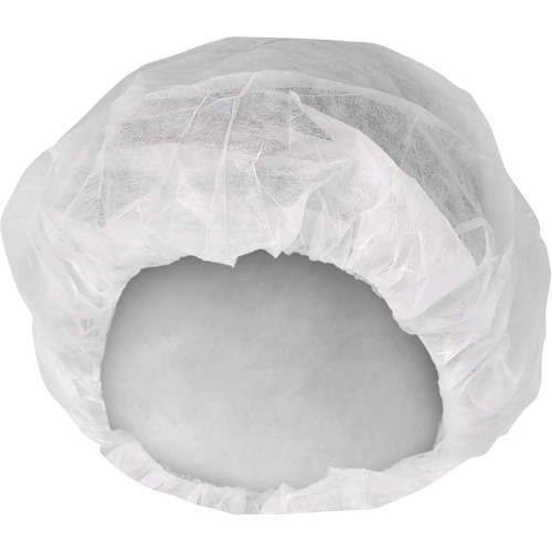 KleenGuard A10 Light-Duty Bouffant Caps, SMMMS, 21", White NRZ Safety Inc.