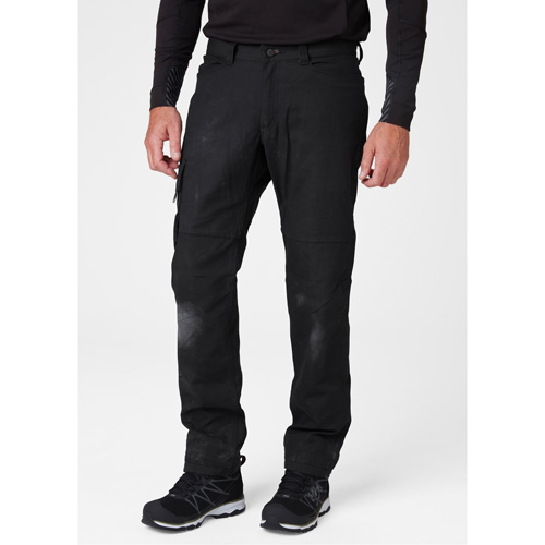 Pantalons d'entretien Oxford, Poly-coton, Noir, Taille 30, Entrejambe 32 NRZ Safety Inc.