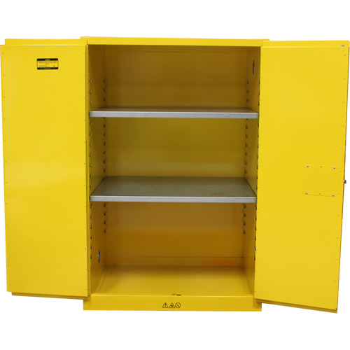 Flammable Storage Cabinet, 90 Gal., 2 Door, 43" W x 66" H x 34" D NRZ Safety Inc.