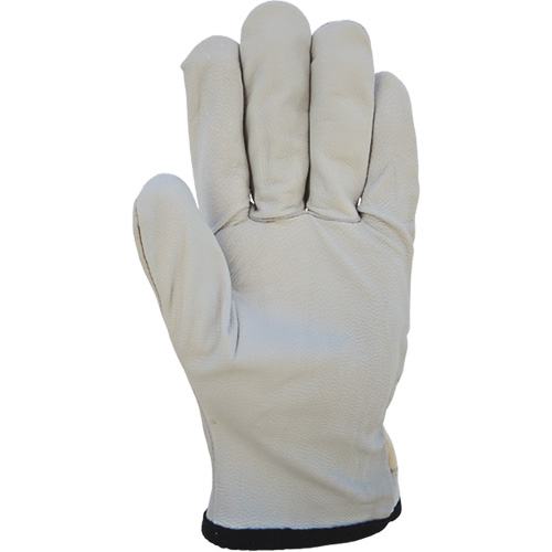Gants de conducteur &agrave; dos en coton, Grand, Paume en Cuir fleur de ch&egrave;vre NRZ Safety Inc.