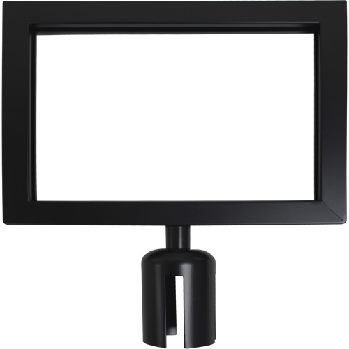 Cadre d'enseigne pour poteau de barri&egrave;re pour le contr&ocirc;le des foules, Noir NRZ Safety Inc.