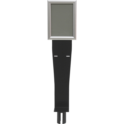 Porte-distributeur/enseigne pour poteaux de barri&egrave;re pour le contr&ocirc;le des foules, Noir NRZ Safety Inc.