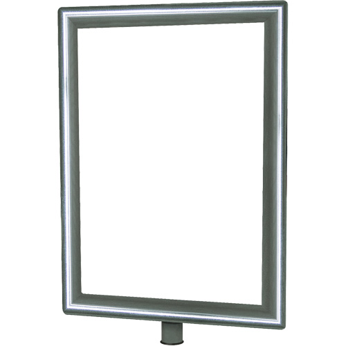 Heavy-Duty Vertical Sign Holder for Classic Posts, Polished Chrome NRZ Safety Inc.