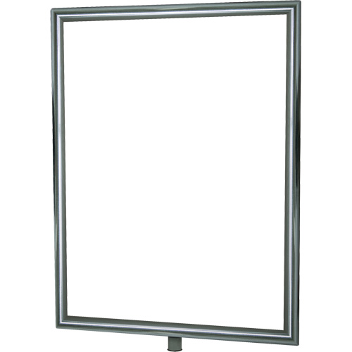 Heavy-Duty Vertical Sign Holder for Classic Posts, Polished Chrome NRZ Safety Inc.