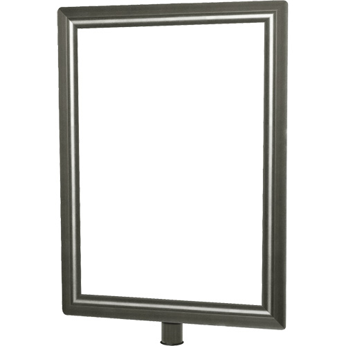 Heavy-Duty Vertical Sign Holder for Classic Posts, Satin Chrome NRZ Safety Inc.