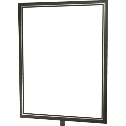 Heavy-Duty Vertical Sign Holder for Classic Posts, Satin Chrome NRZ Safety Inc.