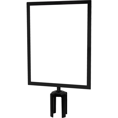 Heavy-Duty Horizontal Sign Holder with Tensabarrier&reg; Post Adapter, Black NRZ Safety Inc.