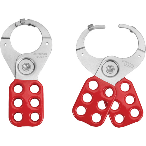 Tabbed Steel Lockout Hasp, Red NRZ Safety Inc.