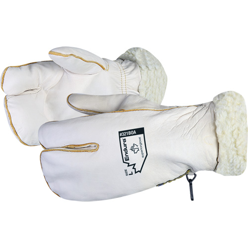 Mitaine d'hiver Endura en cuir fleur de vache avec doublure de velours acrylique, Taille Grand, Mitaine NRZ Safety Inc.