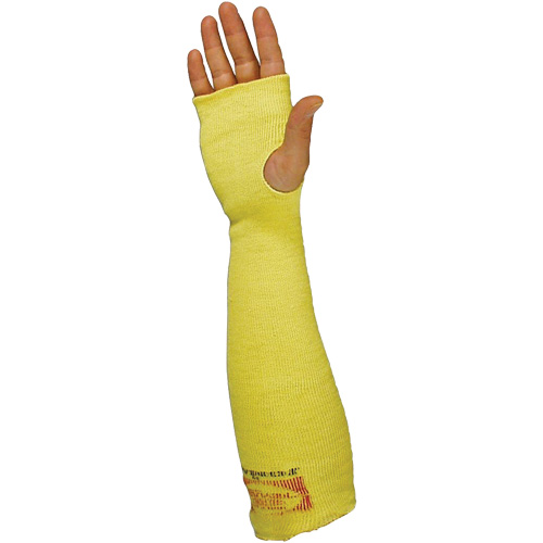 Manchons avec trou pour pouce, Kevlar, 22", ANSI/ISEA 105 niveau 3/EN 388 niveau 3, Jaune NRZ Safety Inc.