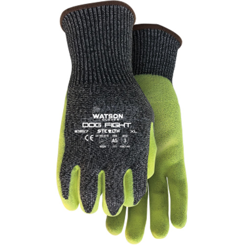 Gants r&eacute;sistant &agrave; la coupe Stealth Dog Fight, Taille Moyen, Rev&ecirc;tement Nitrile, Enveloppe en Fibre de verre/PEHP/Nylon/Acier inoxydable, ASTM ANSI niveau A5 NRZ Safety Inc.