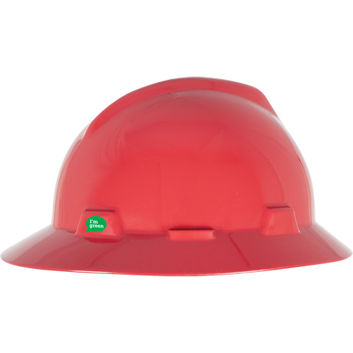 V-Gard&reg; GREEN Slotted Full Brim Hard Hat, Meets CSA Type 1, Ratchet Suspension NRZ Safety Inc.