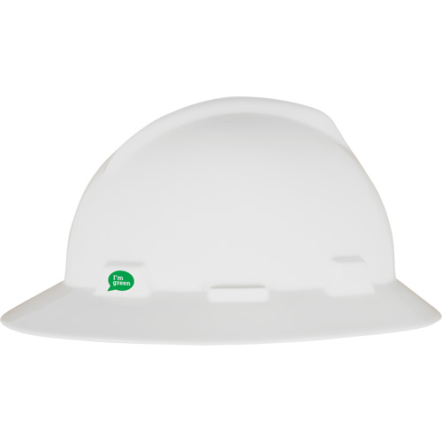 V-Gard&reg; GREEN Slotted Full Brim Hard Hat, Meets CSA Type 1, Ratchet Suspension NRZ Safety Inc.