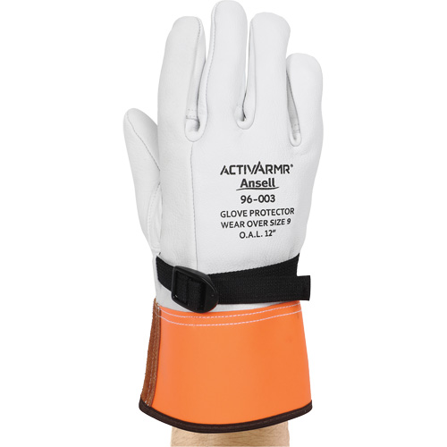 96-003 High Voltage Leather Protector Gloves, Size 10, 12" L NRZ Safety Inc.