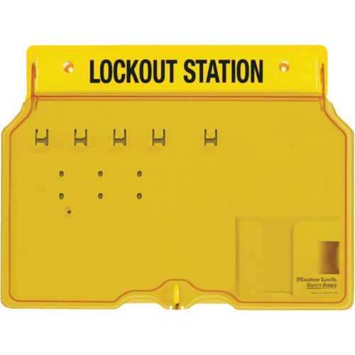 Trilingual Covered Lock Station, None Padlocks, 4 Padlock Capacity, Padlocks Not Included NRZ Safety Inc.
