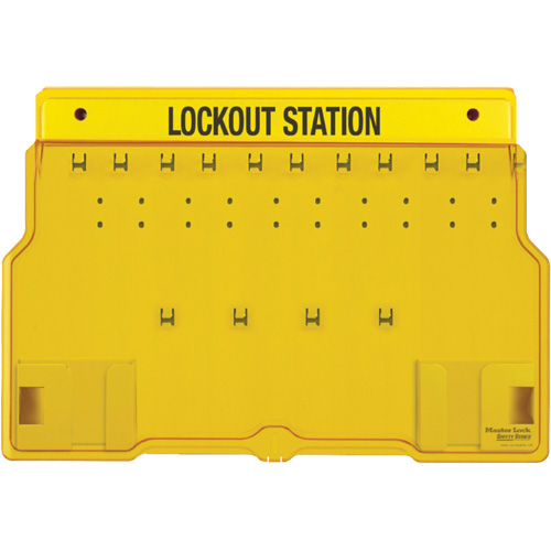 Trilingual Covered Lock Station, None Padlocks, 10 Padlock Capacity, Padlocks Not Included NRZ Safety Inc.