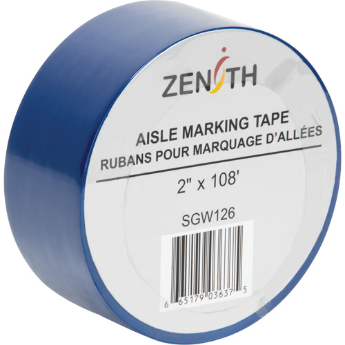 Ruban pour marquage d'all&eacute;es, 2" x 108', PVC, Bleu NRZ Safety Inc.