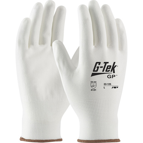 Gants enduits G-Tek GP, Petit, R&ecirc;vetement Polyur&eacute;thane, Calibre 13, Enveloppe en Nylon NRZ Safety Inc.