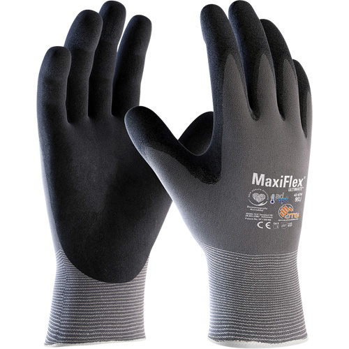 Gants enduits ATG MaxiFlex Ultimate AD-APT, Petit, R&ecirc;vetement Mousse de nitrile, Calibre 15, Enveloppe en Nylon/Spand NRZ Safety Inc.