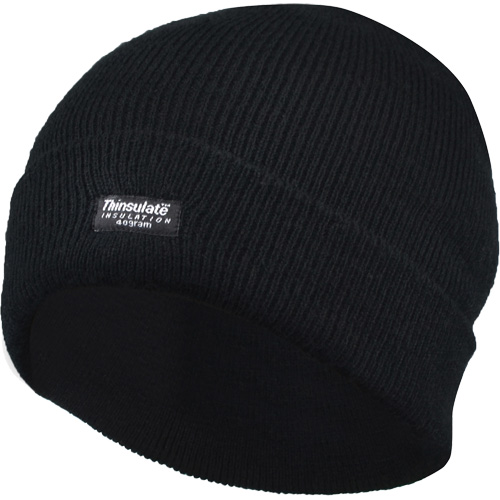 Tuque doubl&eacute;e &agrave; rebord, Doublure en Thinsulate, Taille unique, Noir NRZ Safety Inc.