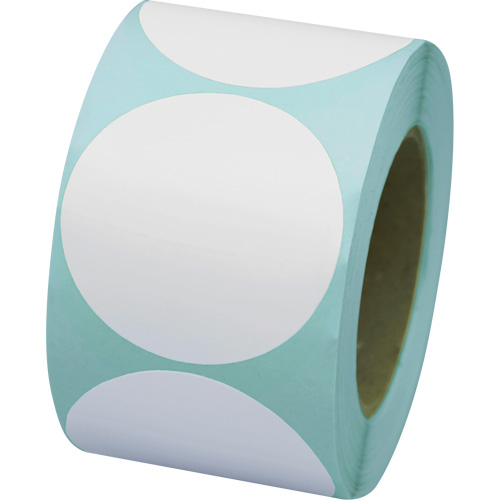 Coloured Marking Dots, Circle, 3" L x 3" W, White, Vinyl NRZ Safety Inc.
