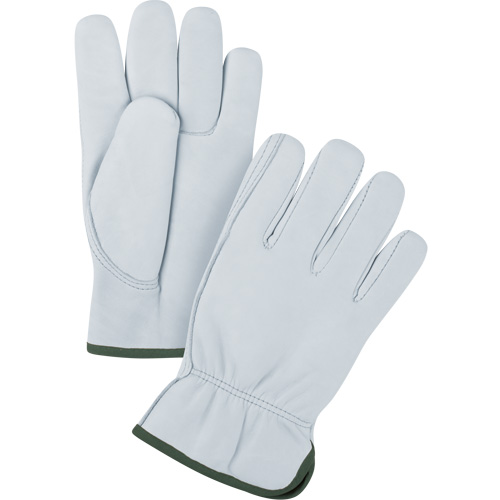 Gants de conducteur de premi&egrave;re qualit&eacute;, Grand, Paume en Cuir fleur de ch&egrave;vre NRZ Safety Inc.