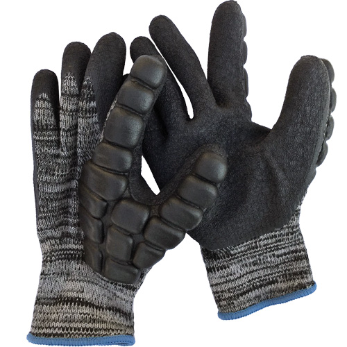 Gants antichocs enduits pour le martelage, 8/Moyen, Paume en Synth&eacute;tique, Poignet &eacute;lastique NRZ Safety Inc.