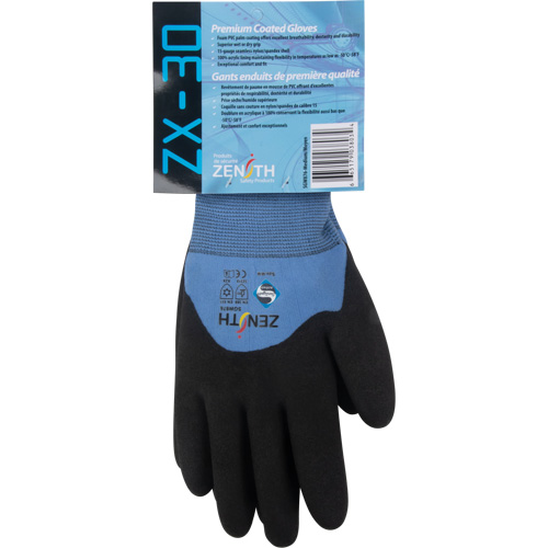 Gants enduits ZX-30° de premi&egrave;re qualit&eacute;, Grand, R&ecirc;vetement Mousse de PVC, Calibre 15, Enveloppe en Nylon NRZ Safety Inc.