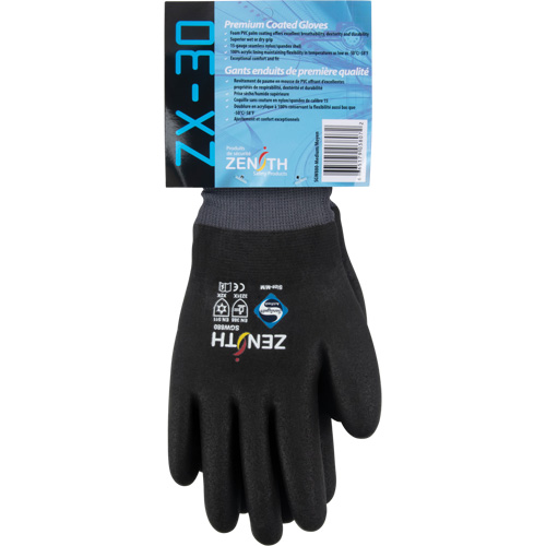 Gants enduits ZX-30° de premi&egrave;re qualit&eacute;, Grand, R&ecirc;vetement Mousse de PVC, Calibre 15, Enveloppe en Nylon NRZ Safety Inc.