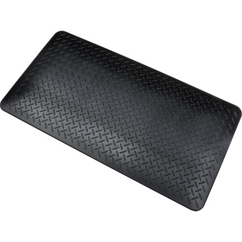 Tapis antifatigue, Losange, 1-2/3' x 3-1/4' x 3/4", Noir, Polyur&eacute;thane NRZ Safety Inc.