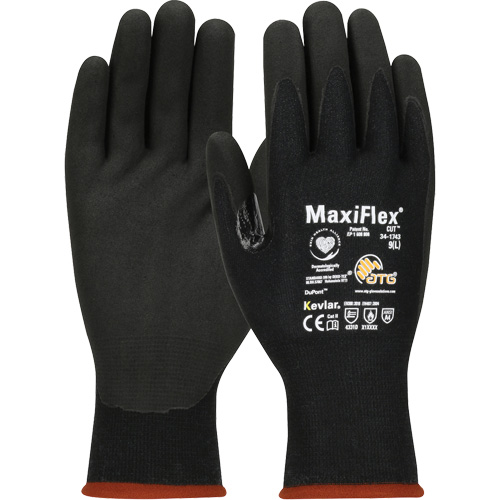 Gants compatibles avec les &eacute;crans tactiles ATG MaxiFlex Cut, Taille T-petit, Calibre 15, Rev&ecirc;tement Mousse de nitrile, Enveloppe en Polyester/Kevlar, ASTM ANSI niveau A4/EN 388 niveau 3/EN 388 niveau D NRZ Safety Inc.