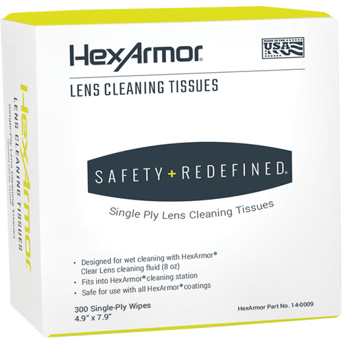 Serviettes nettoyantes pour lentilles, 4,9" x 7,9", 300 /pqt. NRZ Safety Inc.