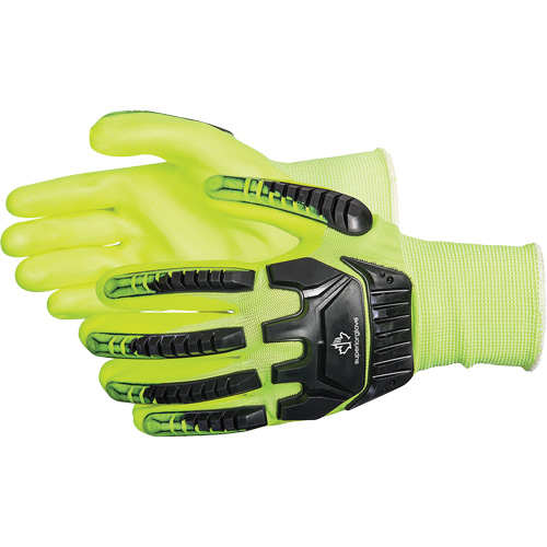 Gants antichocs &agrave; haute visibilit&eacute; r&eacute;sistants aux coupures Dexterity, Petit, Paume en Mousse de nitrile, Poignet &eacute;lastique NRZ Safety Inc.